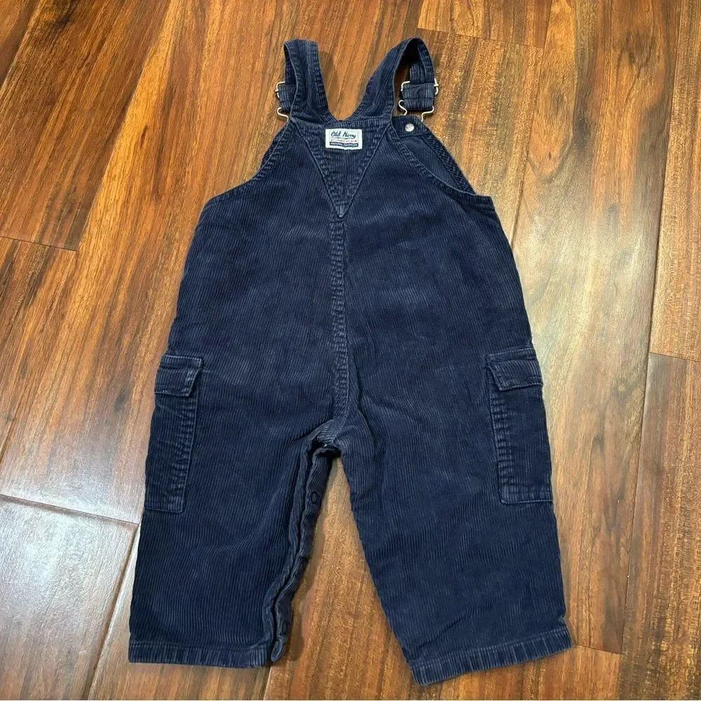 Old Navy navy corduroy vintage overalls